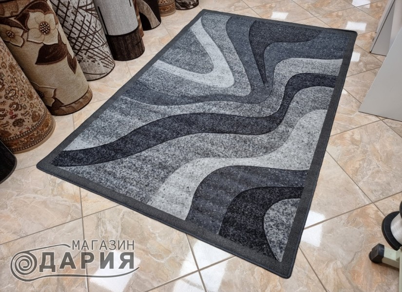 Мокетен килим 85 grey/turquoise